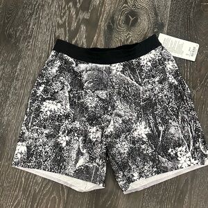lululemon Black and White Athletic Shorts